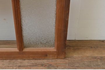 アンティーク建具　色ガラス入り　大正ロマンの雰囲気溢れるガラス窓1枚(ガラス戸、引き戸)(R-068040)