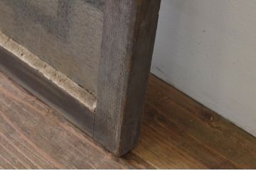 アンティーク建具　ダイヤガラス入り　大正ロマンな雰囲気を醸し出す幾何学デザインの明かり取り1枚(明り取り、欄間)(R-068048)