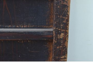 アンティーク建具　落ち着きある色味が和の雰囲気を高める横桟板戸窓2枚セット(引き戸、舞良戸、まいらど)(R-068051)