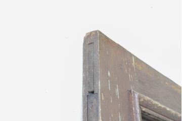 海外アンティーク　ペイント仕上げ限定　オーク材　かわいらしいデザインのアイアンフェンス入りドア1枚(建具、木製扉)(R-068054)