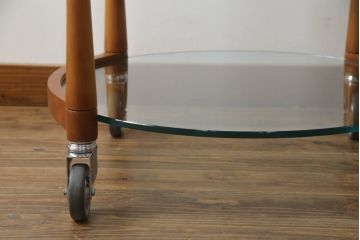 中古　美品　ポラダ(porada)社　ACTUS(アクタス)取扱い　モダンなデザインが素敵なキャスターワゴン(トロリー、キッチンワゴン、キッチンラック、サイドテーブル)(定価約30万円)(R-068072)