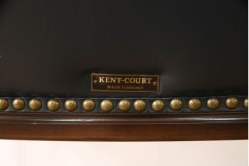 中古　美品　本革(レザー)　maruni(マルニ木工)　KENT-COURT(ケントコート)　ブリティッシュコレクション　アームチェア(1Pソファ、一人掛け、ラウンジチェア、椅子、イス)(定価約30万円)(R-068074)