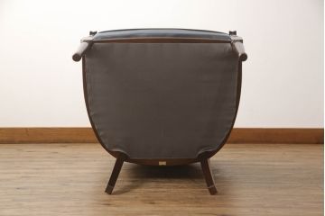 中古　美品　本革(レザー)　maruni(マルニ木工)　KENT-COURT(ケントコート)　ブリティッシュコレクション　アームチェア(1Pソファ、一人掛け、ラウンジチェア、椅子、イス)(定価約30万円)(R-068074)