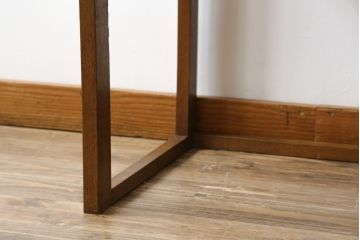 和製アンティーク　ナラ材　シンプルでかわいいデザインの小振りなドレッサー(鏡台、化粧台、ミラー)(R-068077)
