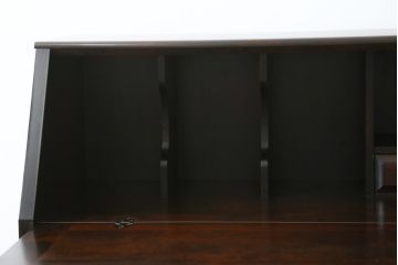 中古　北海道民芸家具　上質な作りが魅力のライティングビューロー(簿記机、在宅用、在宅ワーク用、ワークデスク、引き出し)(定価約34万円)(R-068079)