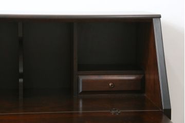 中古　北海道民芸家具　上質な作りが魅力のライティングビューロー(簿記机、在宅用、在宅ワーク用、ワークデスク、引き出し)(定価約34万円)(R-068079)