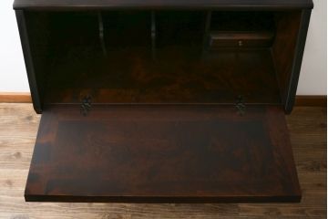 中古　北海道民芸家具　上質な作りが魅力のライティングビューロー(簿記机、在宅用、在宅ワーク用、ワークデスク、引き出し)(定価約34万円)(R-068079)