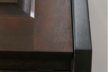 中古　北海道民芸家具　上質な作りが魅力のライティングビューロー(簿記机、在宅用、在宅ワーク用、ワークデスク、引き出し)(定価約34万円)(R-068079)