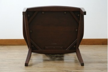 中古　美品!!　大阪屋家具店　軽井沢彫り　咲き誇る桜の彫刻が美しいアームチェア　(R-068080)