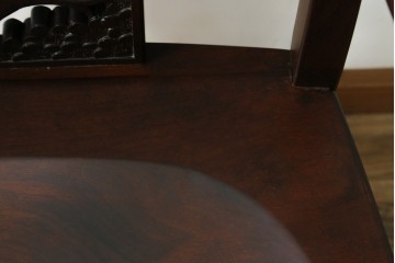 中古　美品!!　大阪屋家具店　軽井沢彫り　咲き誇る桜の彫刻が美しいアームチェア　(R-068081)