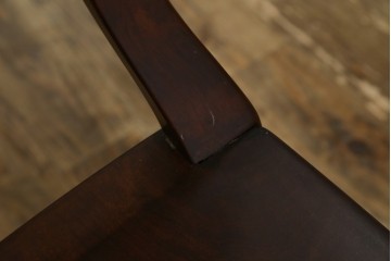 中古　美品!!　大阪屋家具店　軽井沢彫り　咲き誇る桜の彫刻が美しいアームチェア　(R-068081)