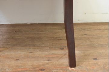 中古　美品!!　大阪屋家具店　軽井沢彫り　咲き誇る桜の彫刻が美しいアームチェア(板座チェア、ダイニングチェア、椅子、イス)(R-068081)
