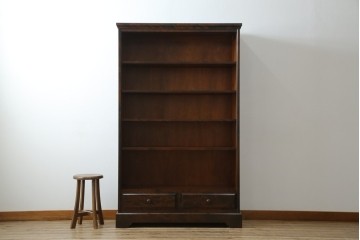 中古　北海道民芸家具　ブックケースリメイク　和洋どちらのお部屋にも馴染むオープンラック　(R-068082)