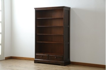 中古　北海道民芸家具　ブックケースリメイク　和洋どちらのお部屋にも馴染むオープンラック　(R-068082)