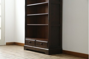 中古　北海道民芸家具　ブックケースリメイク　和洋どちらのお部屋にも馴染むオープンラック　(R-068082)