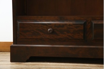 中古　北海道民芸家具　ブックケースリメイク　和洋どちらのお部屋にも馴染むオープンラック　(R-068082)