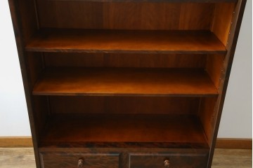 中古　北海道民芸家具　ブックケースリメイク　和洋どちらのお部屋にも馴染むオープンラック　(R-068082)