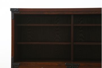 中古　美品　国産工芸家具　民芸　上質な和の空間を演出する水屋箪笥サイドボード(食器棚、収納棚、戸棚、茶タンス、サイドキャビネット)(R-068099)