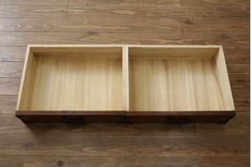中古　美品　国産工芸家具　民芸　上質な和の空間を演出する水屋箪笥サイドボード(食器棚、収納棚、戸棚、茶タンス、サイドキャビネット)(R-068099)