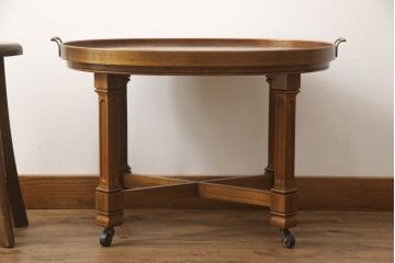 中古　DREXEL HERITAGE(ドレクセルヘリテイジ)　クラシカルなツインカクテルテーブル(サイドテーブル、ワゴン、トロリー、コーヒーテーブル)(R-068109)