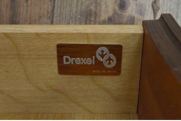 中古　DREXEL HERITAGE(ドレクセルヘリテイジ)　Touraine(ツーレイン)　マホガニー材　猫脚の優美な曲線デザインが目を惹くサイドテーブル(ナイトテーブル、エンドテーブル、花台、飾り台)(R-068110)