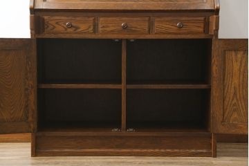 中古　美品!!　高級品　三越デパート　上品なお花の彫刻が魅力のライティングビューロー(カントリーハウス、Brugge、ブルージュ、簿記机、ワークデスク、在宅用、在宅ワーク用)(R-068112)