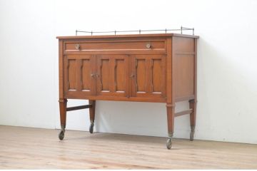 中古　DREXEL HERITAGE(ドレクセルヘリテイジ)　Triune(トライユン)　クラシカルな雰囲気が素敵なキャスター付きサービス台(ワゴン、サイドボード、サーバー)(R-068113)