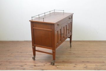 中古　DREXEL HERITAGE(ドレクセルヘリテイジ)　Triune(トライユン)　クラシカルな雰囲気が素敵なキャスター付きサービス台(ワゴン、サイドボード、サーバー)(R-068113)