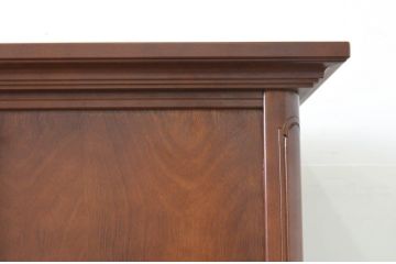 中古　美品　国会議事堂納品の高級家具メーカー　徳田家具　細部まで丁寧につくりこまれた重厚感あるキャビネット(収納棚、飾り棚、ガラスケース、ショーケース、戸棚、店舗什器)(R-068115)