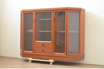 和製ビンテージ　日田工芸　チーク材　温かみのある木肌が魅力のキャビネット(サイドボード、飾り棚、収納棚、戸棚、ヴィンテージ)(R-068118)