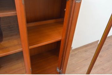 和製ビンテージ　日田工芸　チーク材　温かみのある木肌が魅力のキャビネット(サイドボード、飾り棚、収納棚、戸棚、ヴィンテージ)(R-068118)