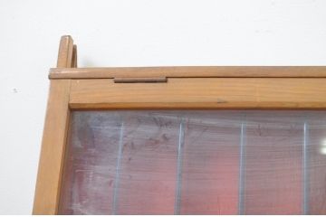 和製ビンテージ　昭和レトロ　ディスプレイとしてもおすすめな卓上Gケース(ガラスケース、ショーケース、筆ケース、陳列棚、店舗什器、ヴィンテージ)(R-068119)