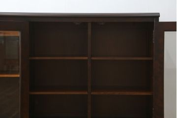 中古　美品　北海道民芸家具　落ち着いた深みのある色合いが美しいサイドボード(サイドキャビネット、戸棚、収納棚、リビングボード)(R-068121)