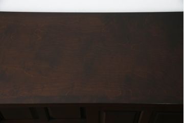 中古　美品!!　希少な絶版品　北海道民芸家具　OM175　シックなデザインの脚付き下駄箱(シューズラック、靴箱、玄関収納、玄関棚、サイドボード、戸棚)(R-068122)