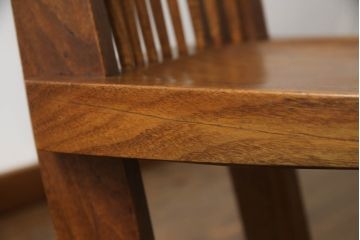 アメリカビンテージ　レア　ジョージナカシマ　刻印なしの年代もの!!　小田急ハルク購入　コノイドチェア(CONOID CHAIR)　CN101　スタイリッシュな佇まいのサイドチェア(ジョージ・ナカシマ、板座チェア、ダイニングチェア、椅子、イス)(R-068123)
