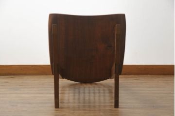 アメリカビンテージ　レア　ジョージナカシマ　刻印なしの年代もの!!　小田急ハルク購入　コノイドチェア(CONOID CHAIR)　CN101　スタイリッシュな佇まいのサイドチェア(ジョージ・ナカシマ、板座チェア、ダイニングチェア、椅子、イス)(R-068123)
