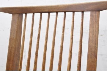 和製ビンテージ　ジョージナカシマ　希少!!　契りあり　小田急ハルク購入　桜製作所　コノイドチェア(CONOID CHAIR)　CN101　スタイリッシュな佇まいのサイドチェア(ジョージ・ナカシマ、板座チェア、ダイニングチェア、椅子、イス、アレー型、鼓、千切り止め、ヴィンテージ)(R-068124)