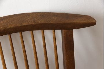 和製ビンテージ　希少!!　ジョージナカシマ　MINGUREN(ミングレン)　小田急ハルク購入　桜製作所　コノイドチェア(CONOID CHAIR)　CN101　スタイリッシュな佇まいのサイドチェア(ジョージ・ナカシマ、板座チェア、ダイニングチェア、椅子、イス、ヴィンテージ、民具連)(R-068125)