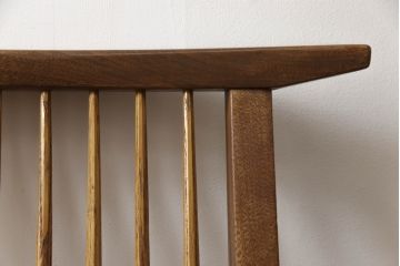 和製ビンテージ　希少!!　ジョージナカシマ　MINGUREN(ミングレン)　小田急ハルク購入　桜製作所　コノイドチェア(CONOID CHAIR)　CN101　スタイリッシュな佇まいのサイドチェア(ジョージ・ナカシマ、板座チェア、ダイニングチェア、椅子、イス、ヴィンテージ、民具連)(R-068125)