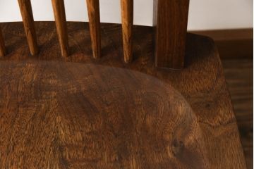 和製ビンテージ　希少!!　ジョージナカシマ　MINGUREN(ミングレン)　小田急ハルク購入　桜製作所　コノイドチェア(CONOID CHAIR)　CN101　スタイリッシュな佇まいのサイドチェア(ジョージ・ナカシマ、板座チェア、ダイニングチェア、椅子、イス、ヴィンテージ、民具連)(R-068125)