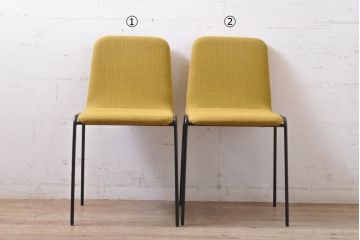 中古　極美品　リーン・ロゼ(ligne roset)　ロゼタダオ(ROSETTADAO)　クラシックなデザインと丸みのあるフォルムが優しい印象のダイニングチェア2脚セット(リーンロゼ、椅子、イス、バラ売り可能)(定価2脚で約21万円)(R-068133)