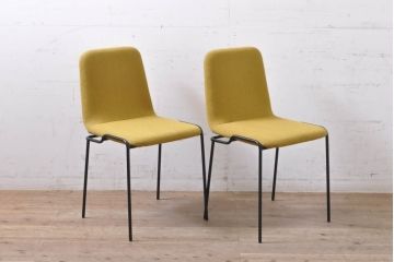 中古　極美品　リーン・ロゼ(ligne roset)　ロゼタダオ(ROSETTADAO)　クラシックなデザインと丸みのあるフォルムが優しい印象のダイニングチェア2脚セット(リーンロゼ、椅子、イス、バラ売り可能)(定価2脚で約21万円)(R-068133)