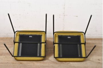 中古　極美品　リーン・ロゼ(ligne roset)　ロゼタダオ(ROSETTADAO)　クラシックなデザインと丸みのあるフォルムが優しい印象のダイニングチェア2脚セット(リーンロゼ、椅子、イス、バラ売り可能)(定価2脚で約21万円)(R-068133)