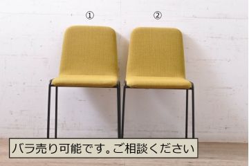 中古　極美品　リーン・ロゼ(ligne roset)　ロゼタダオ(ROSETTADAO)　クラシックなデザインと丸みのあるフォルムが優しい印象のダイニングチェア2脚セット(リーンロゼ、椅子、イス)(定価2脚で約21万円)(R-068134)