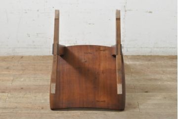 和製ビンテージ　ジョージナカシマ　希少!!　契りあり　小田急ハルク購入　桜製作所　コノイドチェア(CONOID CHAIR)　CN101　スタイリッシュな佇まいのサイドチェア(ジョージ・ナカシマ、板座チェア、ダイニングチェア、椅子、イス、アレー型、鼓、千切り止め)(R-068140)