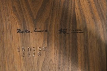 中古　ジョージナカシマ　桜製作所　コノイドチェア(CONOID CHAIR)　CN101　スタイリッシュな佇まいのサイドチェア(ジョージ・ナカシマ、板座チェア、ダイニングチェア、椅子、イス)(R-068141)