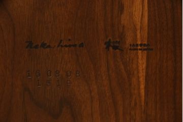 中古　ジョージナカシマ　桜製作所　コノイドチェア(CONOID CHAIR)　CN101　スタイリッシュな佇まいのサイドチェア(ジョージ・ナカシマ、板座チェア、ダイニングチェア、椅子、イス)(R-068142)