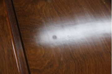 中古　美品　花梨(カリン)材　上質なこだわりの空間づくりにおすすめの飾り棚(茶棚、唐木、戸棚、収納棚、違い棚)(R-068145)