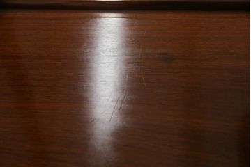 中古　美品　花梨(カリン)材　上質なこだわりの空間づくりにおすすめの飾り棚(茶棚、唐木、戸棚、収納棚、違い棚)(R-068145)