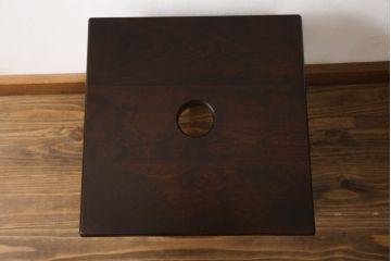 中古　美品!!　北海道民芸家具　落ち着きのある空間づくりにおすすめのスツール(花台、板座、飾り台)(R-068151)